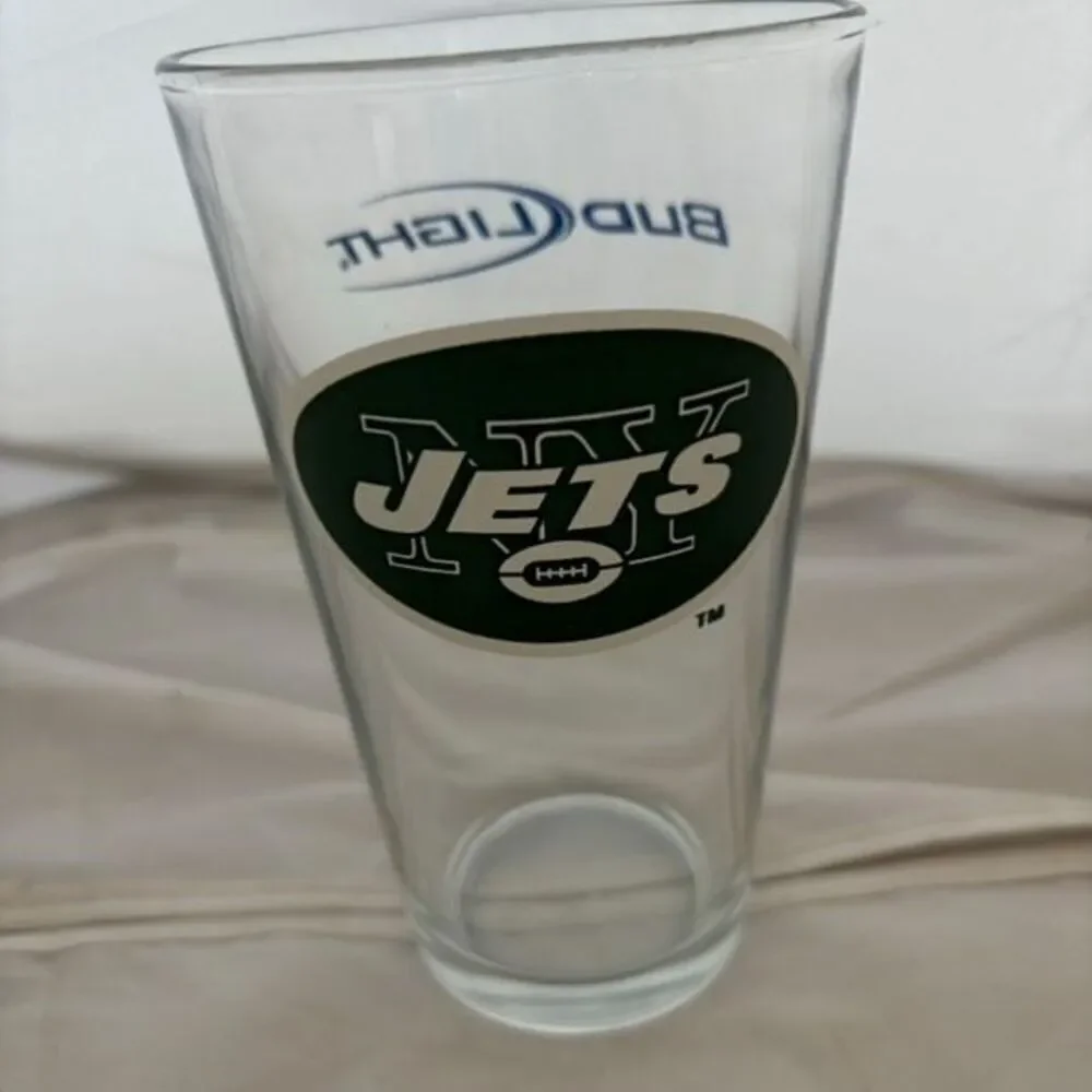 New York Jets Bud Light 16oz Beer Glass